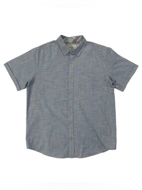 Weatherproof Vintage Button Down Shirt Men’s L Blue Short Sleeve Lightweight